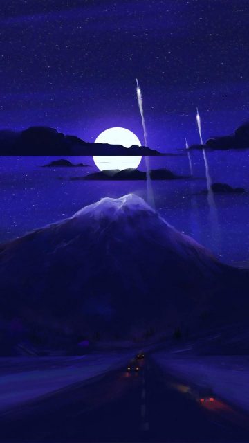 Dark Moon Night iPhone Wallpaper