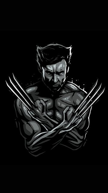 Dark Wolverine iPhone Wallpaper