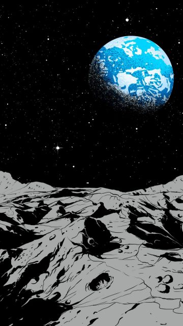 Earth From The Moon iPhone Wallpaper iPhone Wallpaper