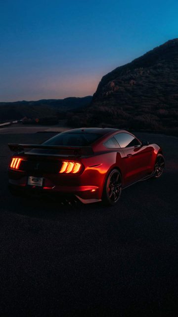 Ford Mustang Sunset iPhone Wallpaper