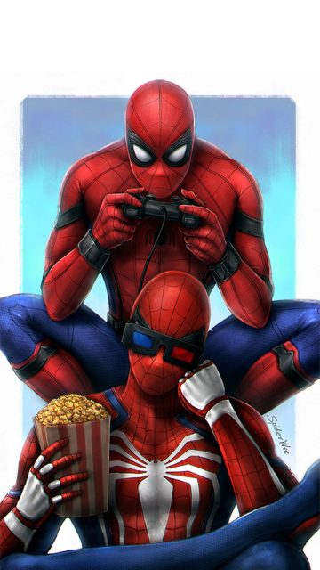 Gamer Spiderman iPhone Wallpaper