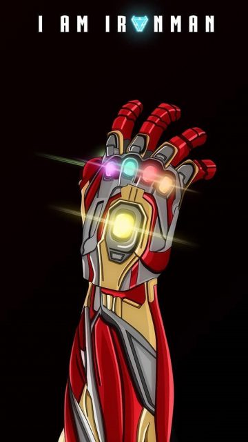 I am Iron Man Infinity Stones iPhone Wallpaper