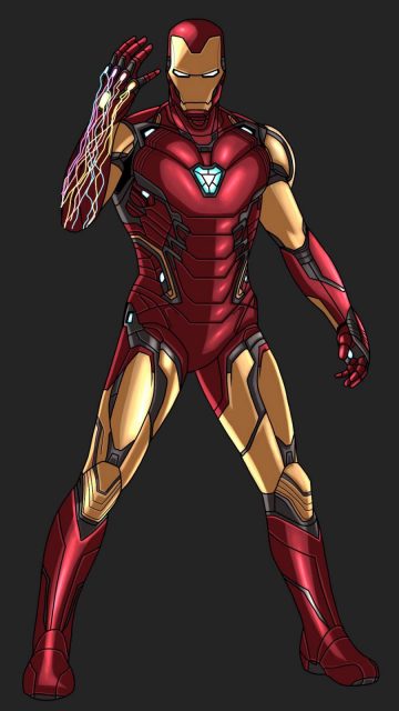 I am Iron Man Snap Animated Art iPhone Wallpaper