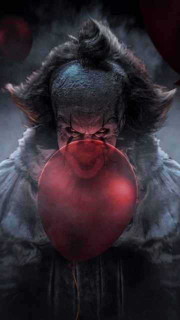 IT Movie Scary Joker iPhone Wallpaper