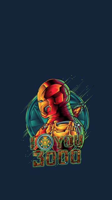 Iron Man Art I Love You 3000 iPhone Wallpaper