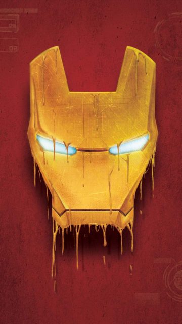 Iron Man Mask Melting iPhone Wallpaper