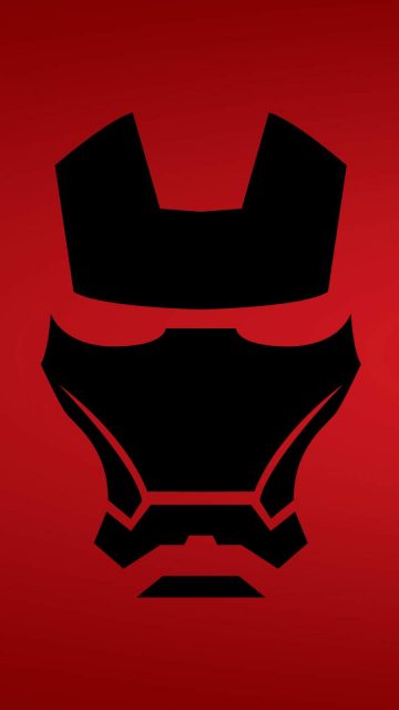 Iron Man Mask Minimalist iPhone Wallpaper