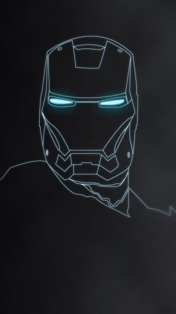 Iron Man Neon Art iPhone Wallpaper