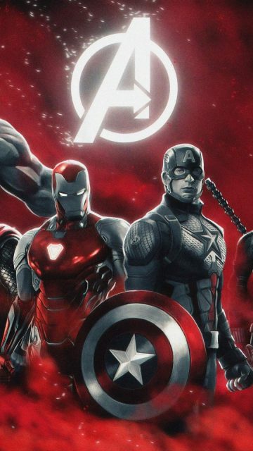 Iron Man and Captain Endgame Artwork iPhone Wallpaper