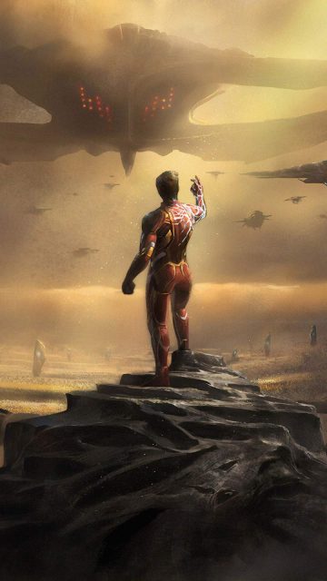Iron Man vs Thanos Army iPhone Wallpaper