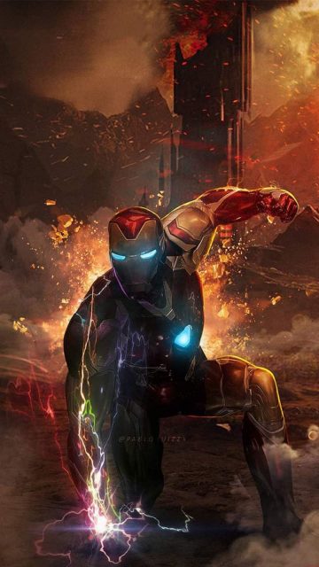 Iron Man with Infinity Stones iPhone Wallpaper