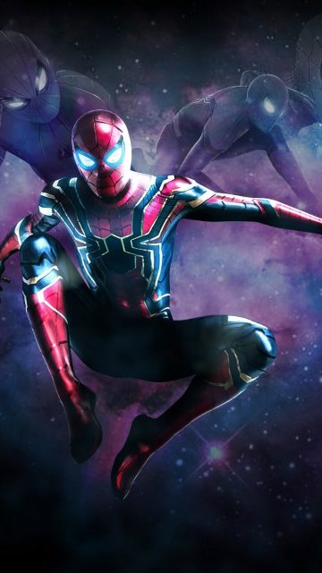 Iron Spiderman Suits iPhone Wallpaper
