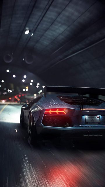 Lamborghini Night Ride iPhone Wallpaper