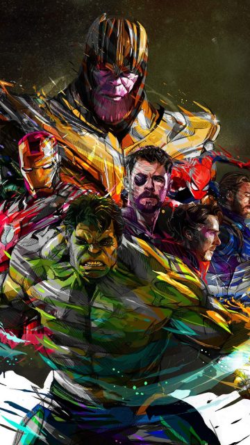 Marvel Avengers Art Poster iPhone Wallpaper