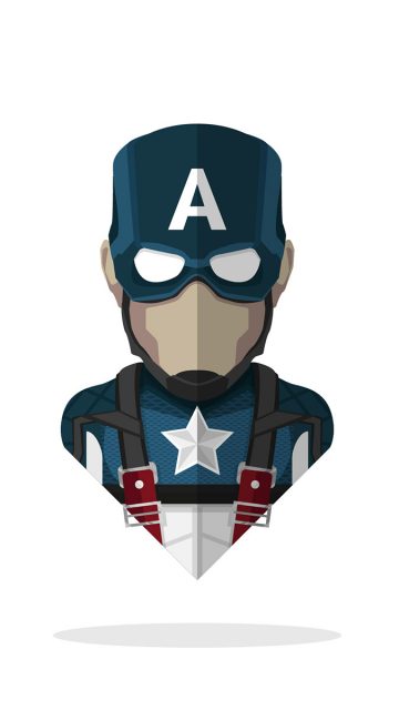 Minimal Captain America iPhone Wallpaper