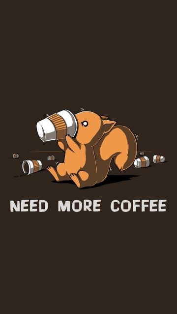 Need More Coffee iPhone Wallpaper