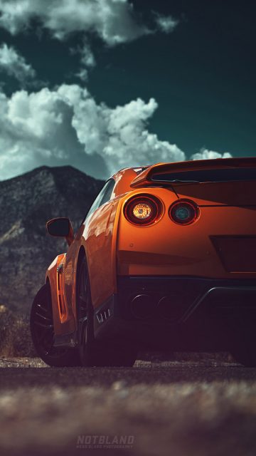 Nissan GTR Back iPhone Wallpaper