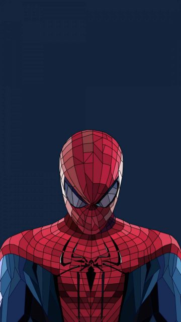 Spiderman Low Poly Artwork iPhone Wallpaper