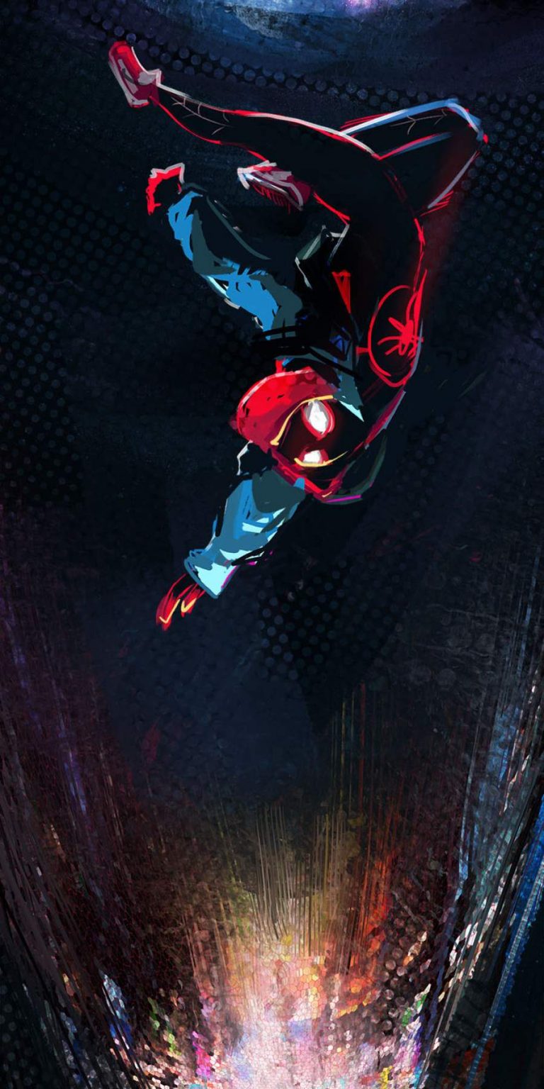 Spiderman Miles Morales Falling iPhone Wallpaper - iPhone Wallpapers