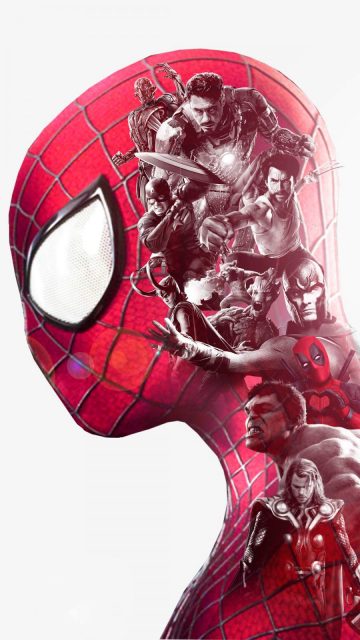 Spiderman Superheroes Art iPhone Wallpaper