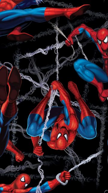 Spiderman Web Art iPhone Wallpaper