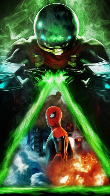 Spiderman far from Home Art iPhone Wallpaper