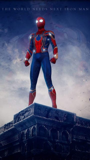 Spiderman is Next Iron Man iPhone Wallpaper
