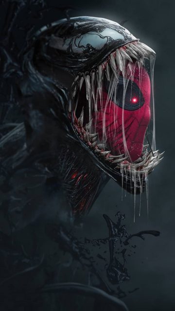 Spidey in Venom iPhone Wallpaper