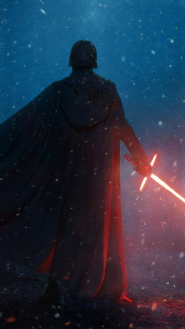 Star Wars Sword and Vader iPhone Wallpaper