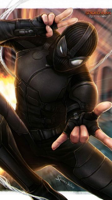 Stealth Spiderman Suit iPhone Wallpaper