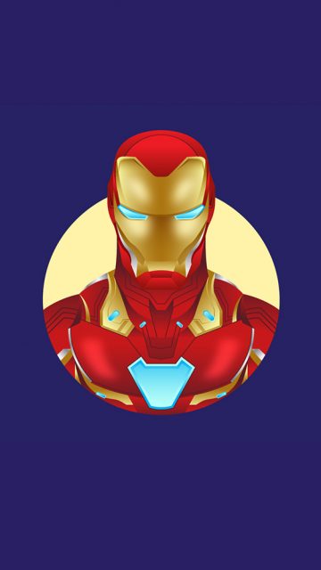 The Iron Man Simple Art iPhone Wallpaper