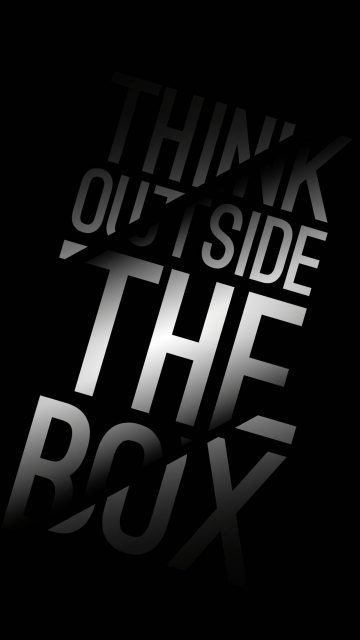 Think Outside the Box iPhone Wallpaper
