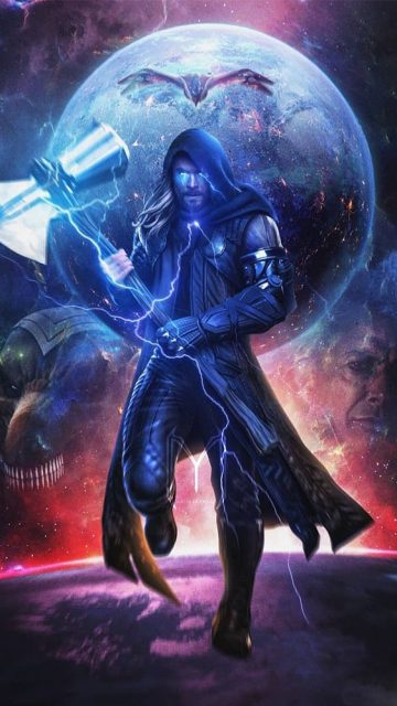 Thor Space Warrior iPhone Wallpaper
