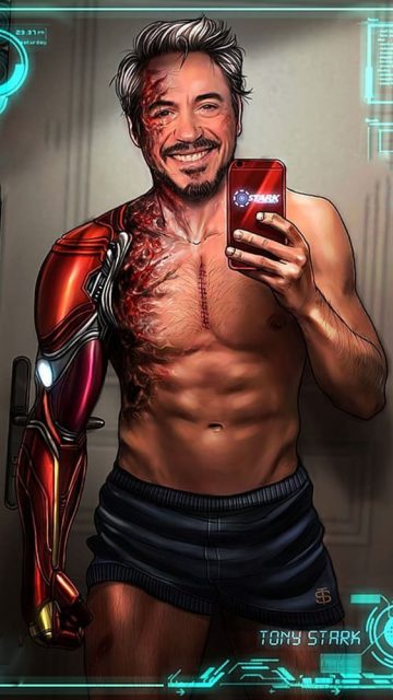 Tony Stark Cyborg iPhone Wallpaper