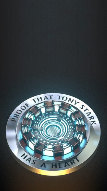 Tony Stark Heart Arc Reactor Mark 1 iPhone Wallpaper