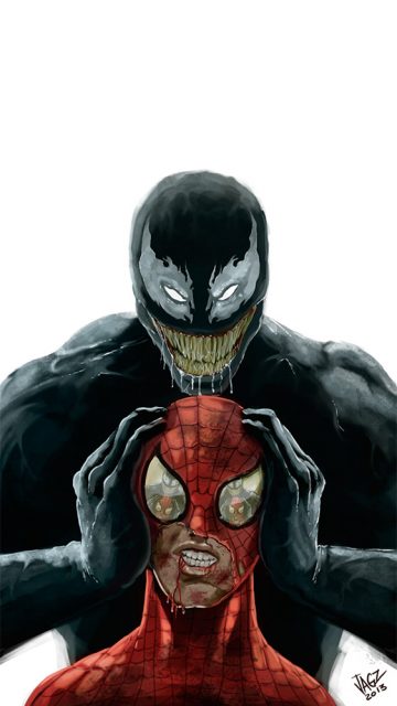 Venom vs Spidey iPhone Wallpaper