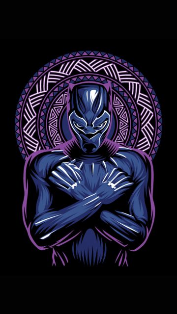 Wakanda King Black Panther Art iPhone Wallpaper