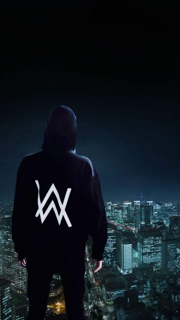 Alan Walker Standing on Edge iPhone Wallpaper