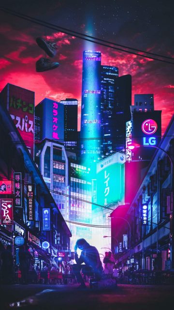 Alone in the City iPhone Wallpaper