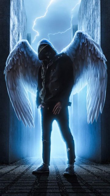 Angel of Hell iPhone Wallpaper