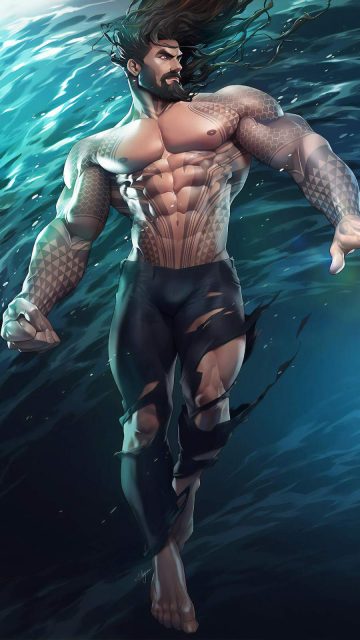 Aquaman Art iPhone Wallpaper