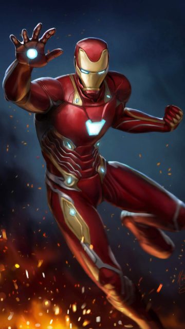 Art Iron Man Mark 50 iPhone Wallpaper