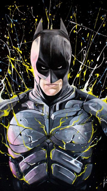 Batman Paint Art iPhone Wallpaper