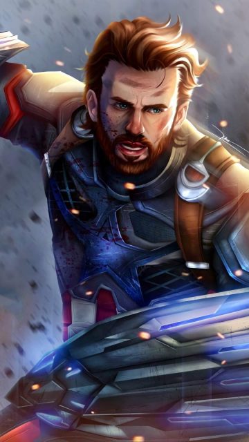 Captain America New Art iPhone Wallpaper