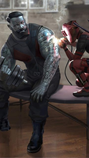 Colossus and Deadpool iPhone Wallpaper