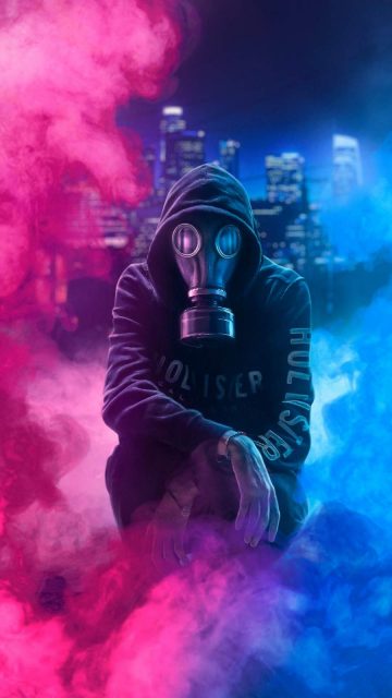 Hoodie Guy Mask Man iPhone Wallpaper