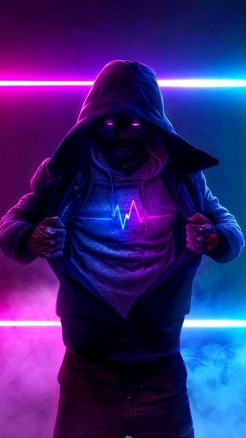 Hoodie Person Heart iPhone Wallpaper