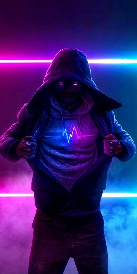 Hoodie Person Heart iPhone Wallpaper