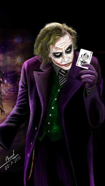 Joker and Card iPhone Wallpaper