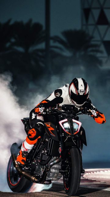 KTM 1290 Super Duke Drifting iPhone Wallpaper